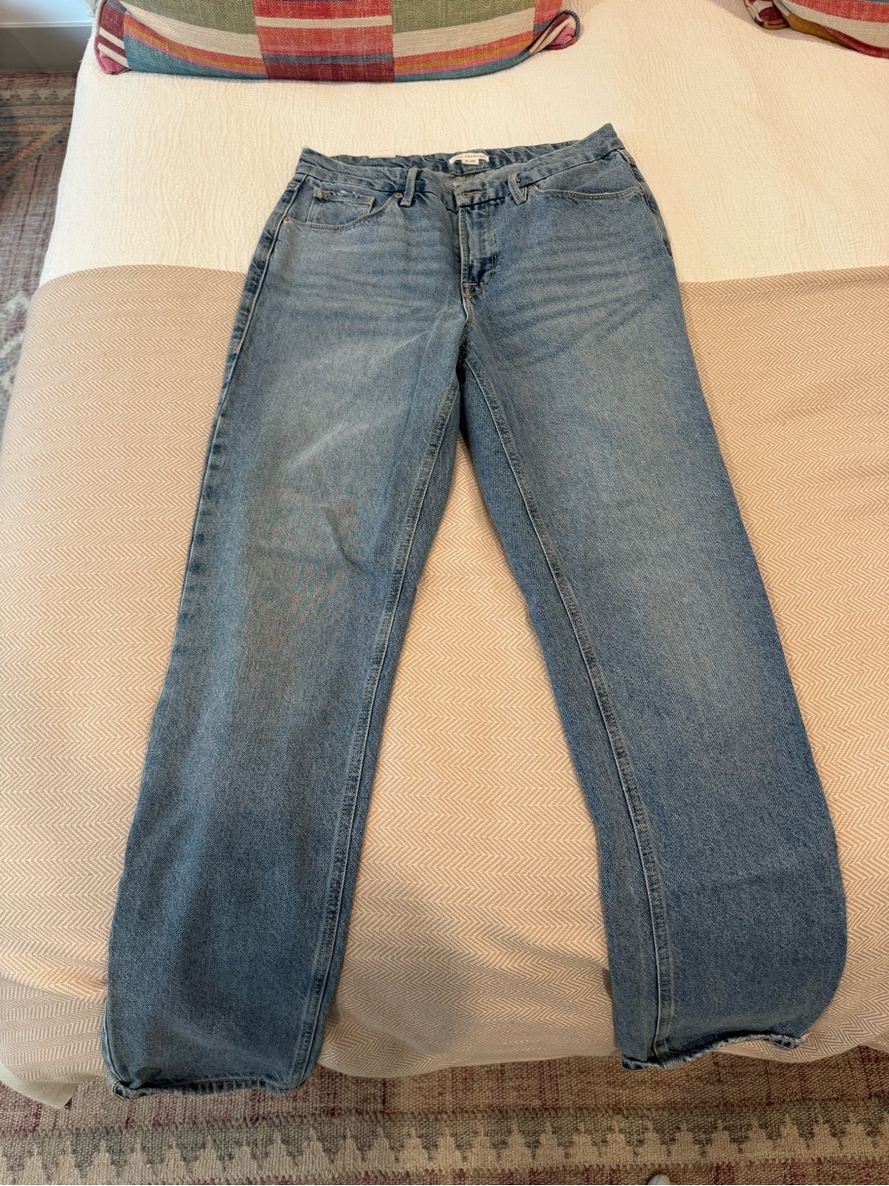 Good American Light Blue Straight-Leg Women's Jeans
